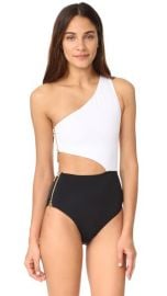 OYE Swimwear Kim One Shoulder Cutout One Piece at Shopbop